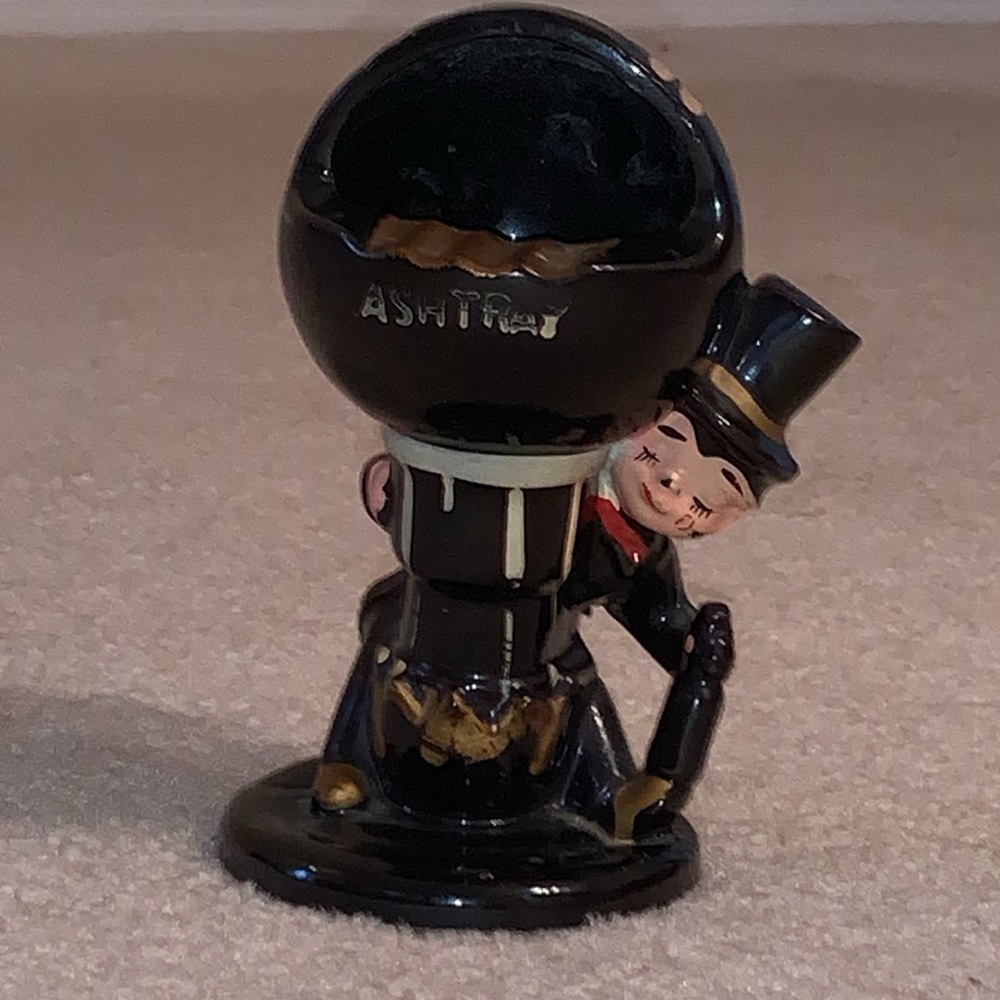 Vintage Ashtray, Man with Top Hat Figure, 6 1/2” - Picture 13 of 15